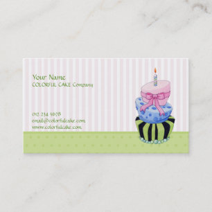 Colorful Cake Business Card
