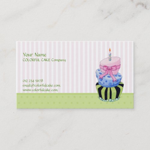 Colorful Cake Business Card