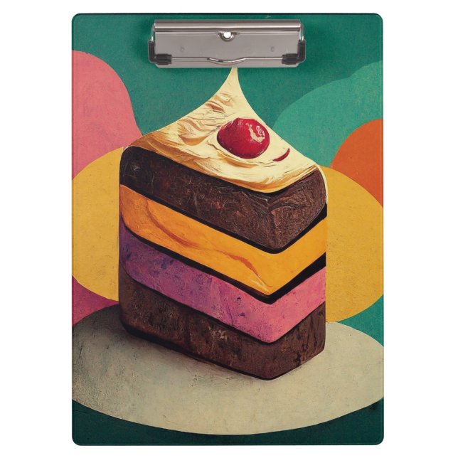 Colorful Cake-Designed Clipboard (Front)