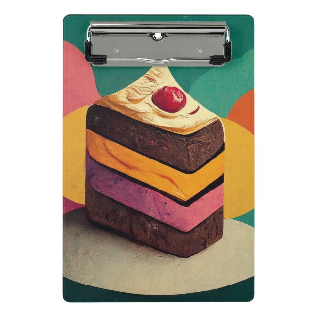 Colorful Cake-Designed Mini Clipboard (Front)