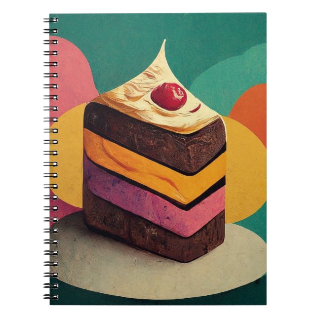 Colorful Cake-Designed Notebook (Front)