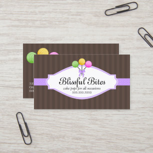 Colorful Cake Pops Business Card