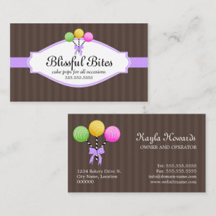 Colorful Cake Pops Business Card