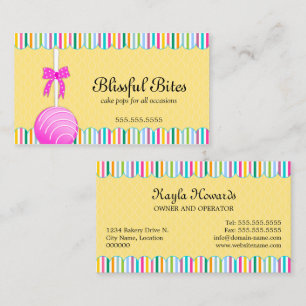 Colorful Cake Pops Business Card