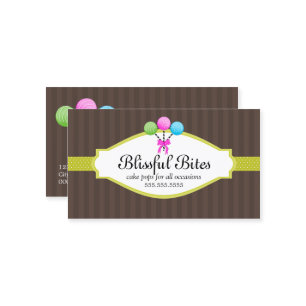 Colorful Cake Pops Business Card
