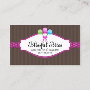 Colorful Cake Pops Business Card