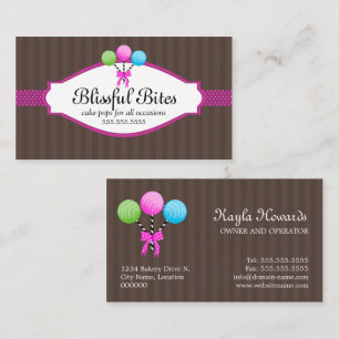 Colorful Cake Pops Business Card