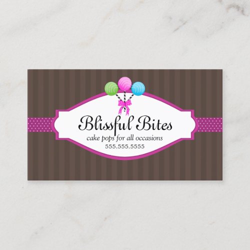 Colorful Cake Pops Business Cards