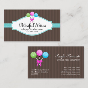 Colorful Cake Pops Business Card