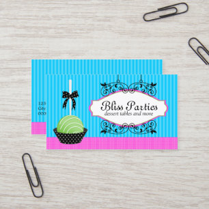 Colorful Cake Pops Desserts Business Card
