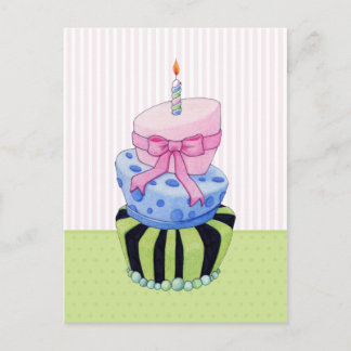 Colorful Cake Postcard