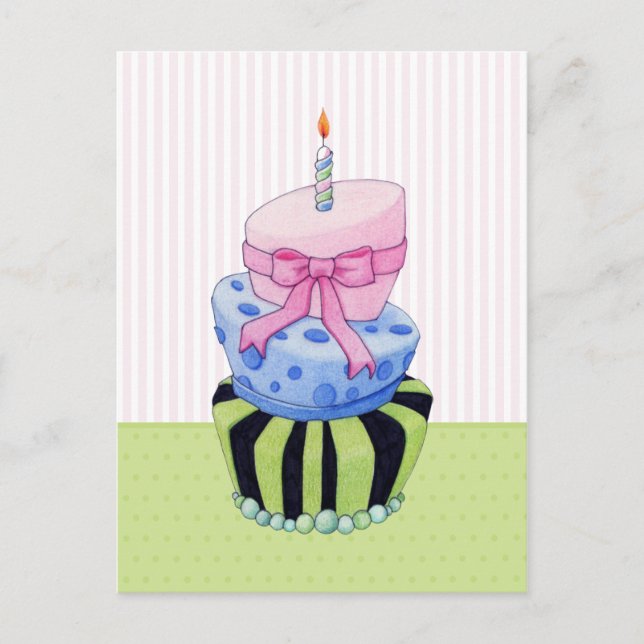Colorful Cake Postcard (Front)