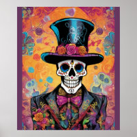 Colorful Calavera : Day of the Dead Skeleton