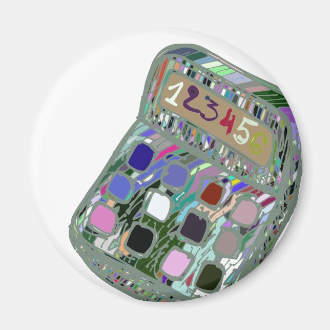 colorful calculator2 magnet (Front)
