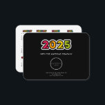 Colorful Calendar 2025 corporate Business Card<br><div class="desc">A business card sized 2025 calendar,  to customize with your company info and logo,  perfect as a holiday promotional item.</div>