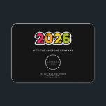 Colorful Calendar 2026 corporate Business Card<br><div class="desc">A business card sized 2026 calendar,  to customize with your company info and logo,  perfect as a holiday promotional item.</div>
