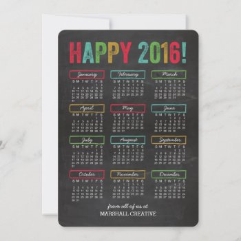 Colorful Calendar Business Holiday Cards by orange_pulp at Zazzle