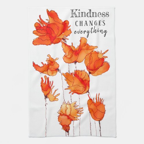 Colorful California Poppies Kitchen Towel