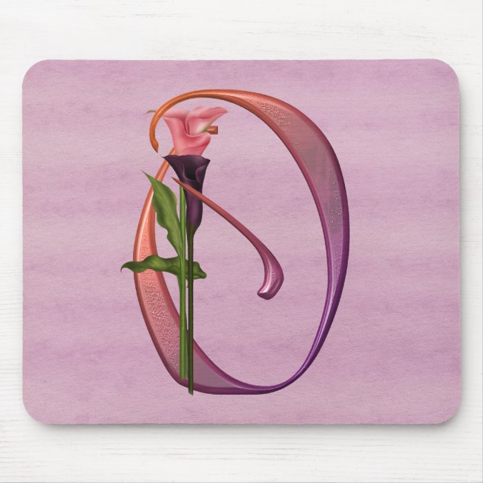 Colorful Calla Initial O Mouse Mats