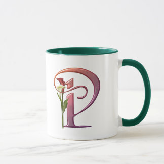 Colorful Calla Initial P Mug