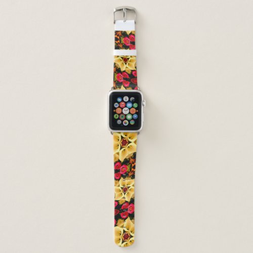 Colorful Calla Lily Pattern Apple Watch Band