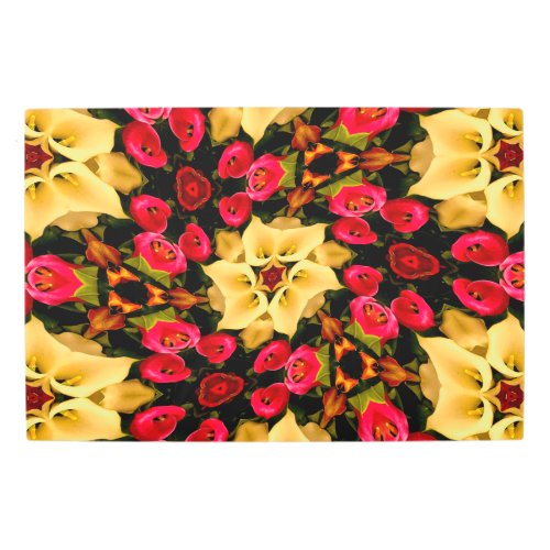 Colorful Calla Lily Pattern Metal Print