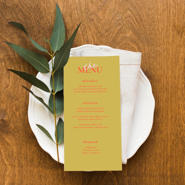 Colorful Calligraphy Elegant Wedding Menu Cards (Creator Uploaded)