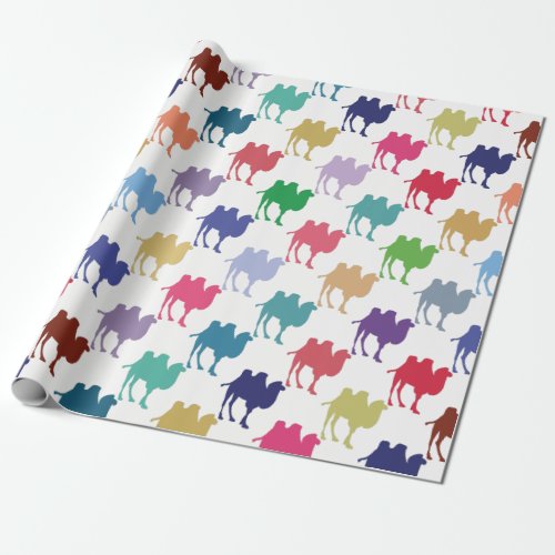 Colorful camel pattern wrapping paper