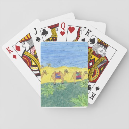 Colorful Camels Playing Cards