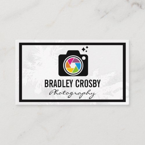 Colorful Camera Lens Logo Business Card