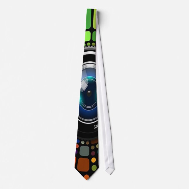 Colorful Camera Lens Neck Tie (Front)