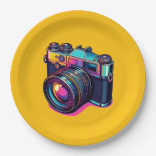 Colorful camera paper plates! plates