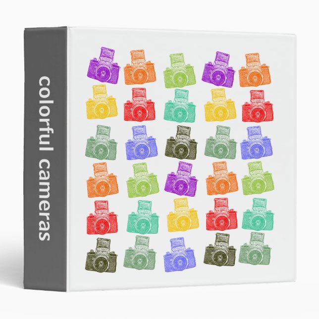 Colorful Cameras (1.5in) Binder (Front/Spine)