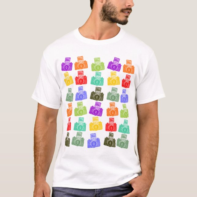 Colorful Cameras T-Shirt (Front)