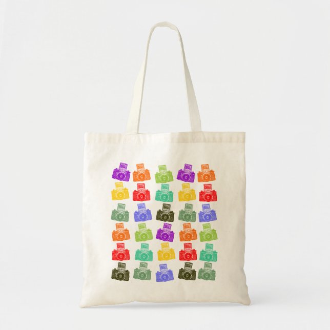 Colorful Cameras Tote Bag (Front)