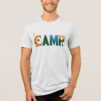 Colorful CAMP Adventure Graphic – Nature, Camping, Tri-Blend Shirt