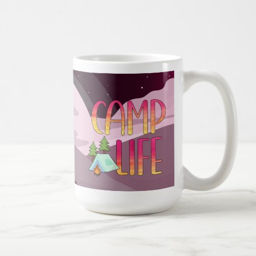 Colorful Camping Theme Coffee Mug