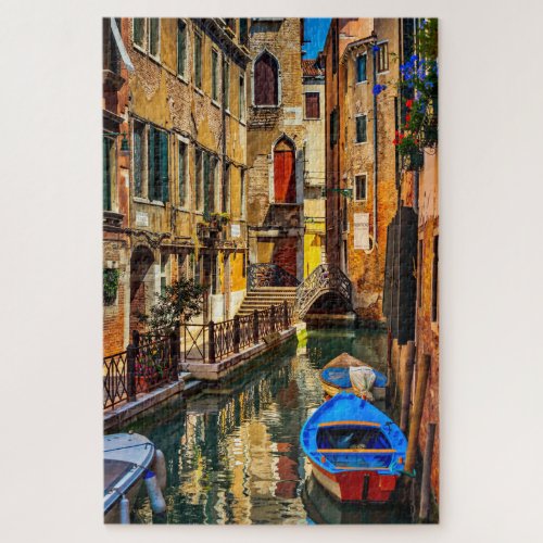 Colorful Canal in Venice Jigsaw Puzzle