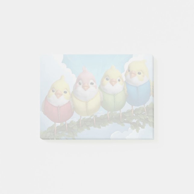 Colorful Canaries Post-it Notes (Front)