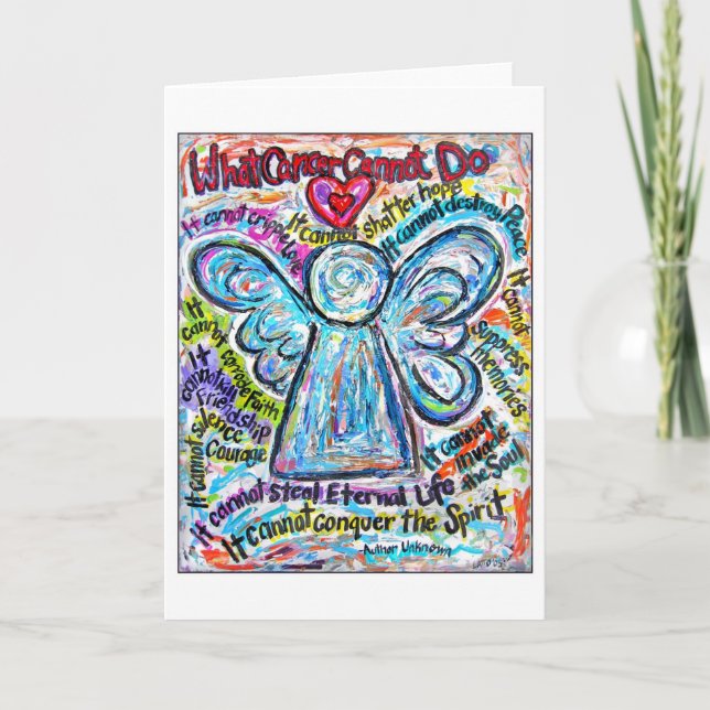 Colorful Cancer Angel Card (Front)