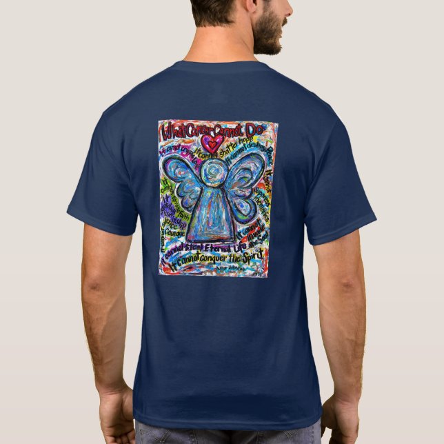 Colorful Cancer Angel - Custom Team Walk Shirt (Back)