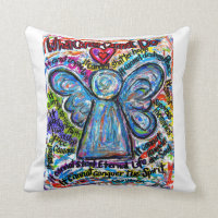 Colorful Cancer Angel Decorative Throw Pillow