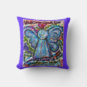 Colorful Cancer Angel Decorative Throw Pillow