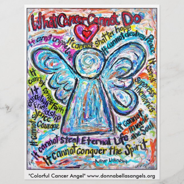 Colorful Cancer Angel Flyer (Front)