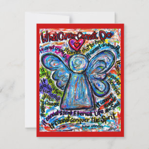 Colorful Cancer Angel Invitation or Invites