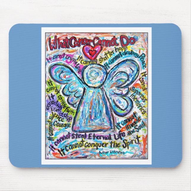 Colorful Cancer Angel Mousepad (Front)