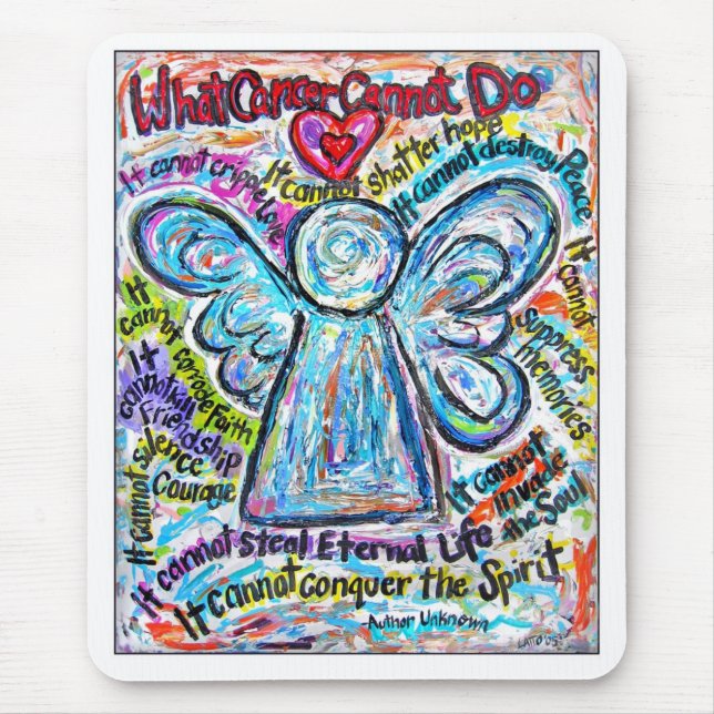 Colorful Cancer Angel Mousepad (Front)
