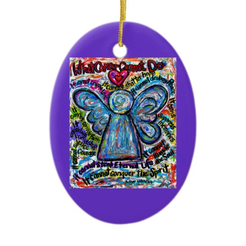 Colorful Cancer Angel Ornament Pendant Customized