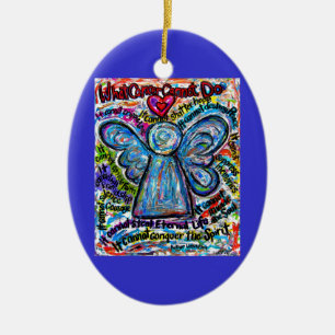 Colorful Cancer Angel Ornament Pendant Customized