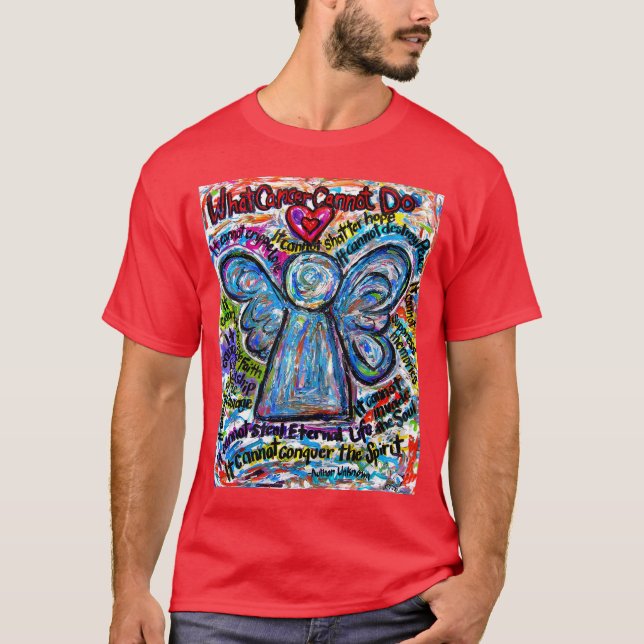 Colorful Cancer Angel Painting T-shirt (Front)
